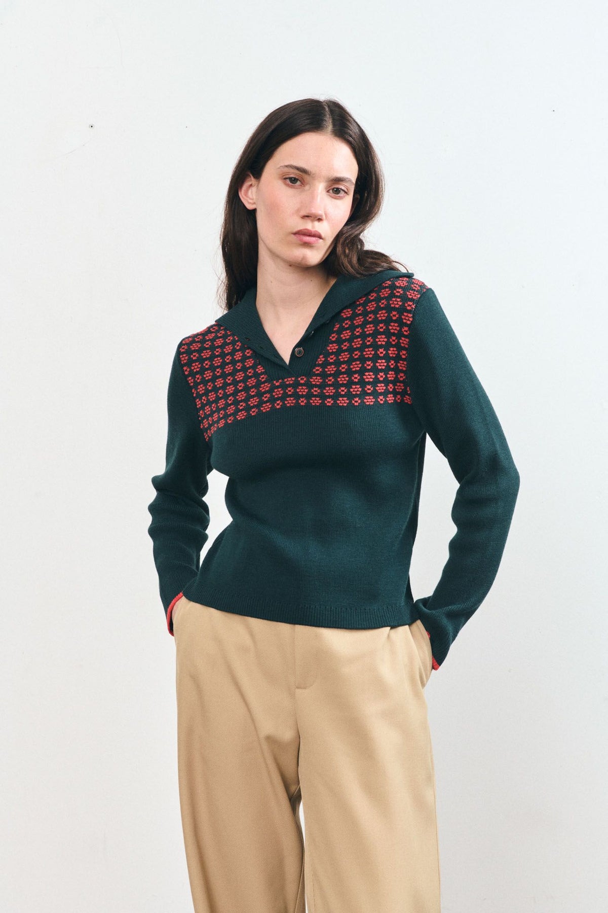 SAMIA-JACQUARD SWEATER | Le Mont Saint Michel